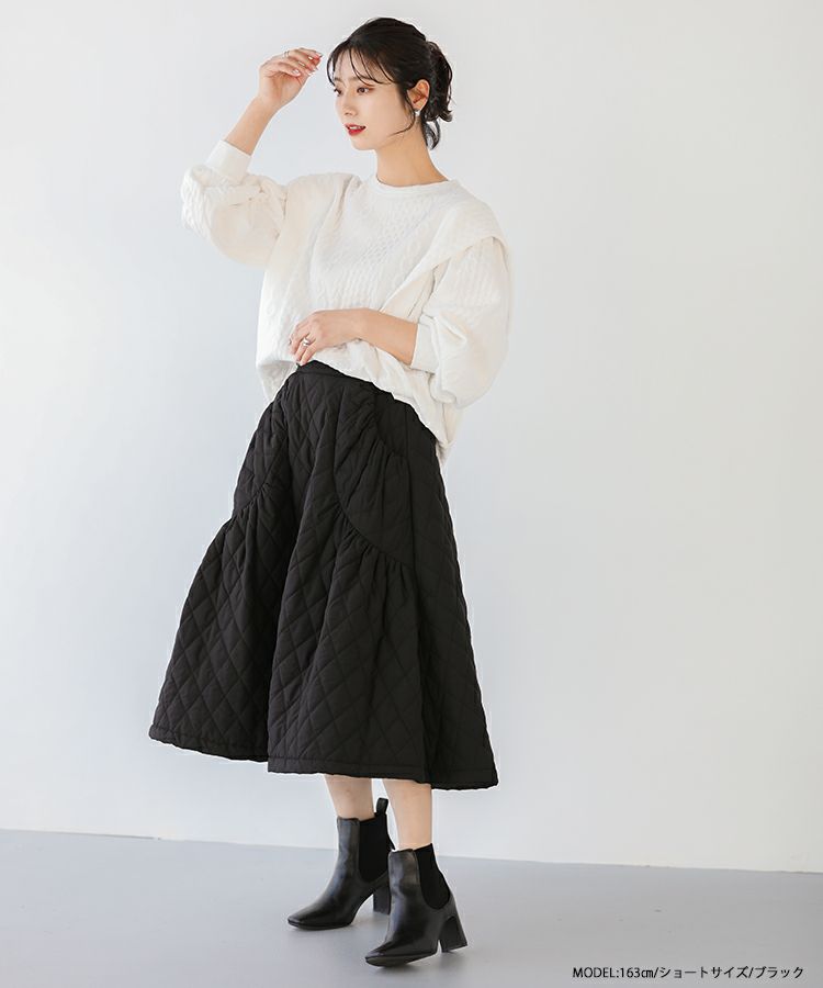 ZOZO限定商品】キルティングフレアスカート【宅配便】 | Fit more 