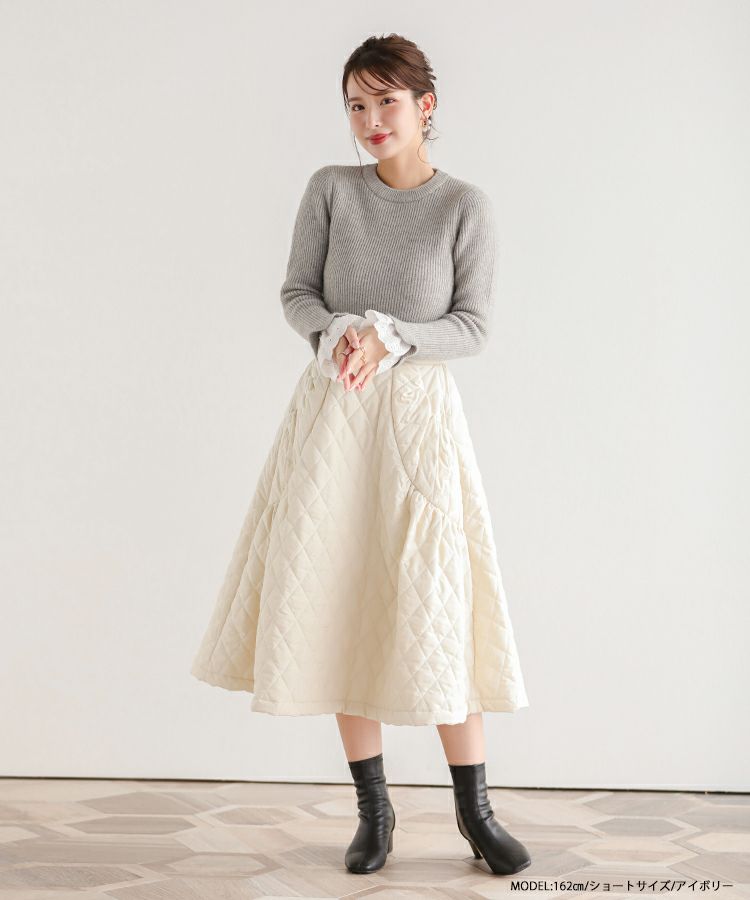 ZOZO限定商品】キルティングフレアスカート【宅配便】 | Fit more 