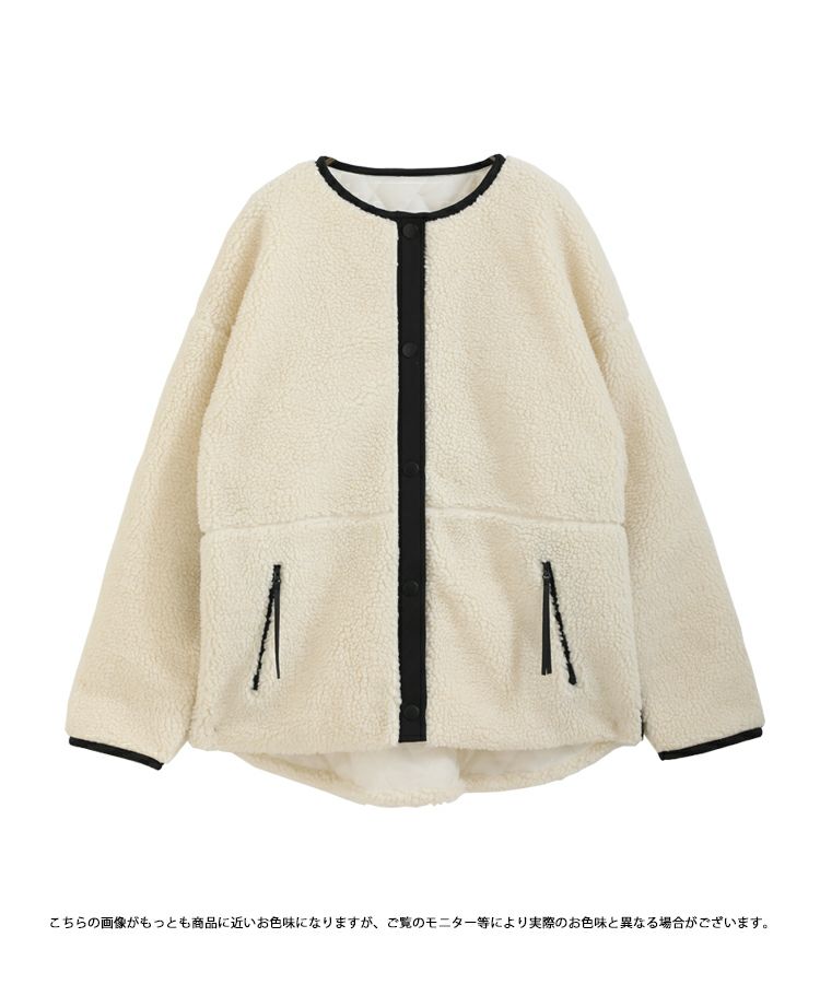 バイカラーボアブルゾン【宅配便】 | Fit more