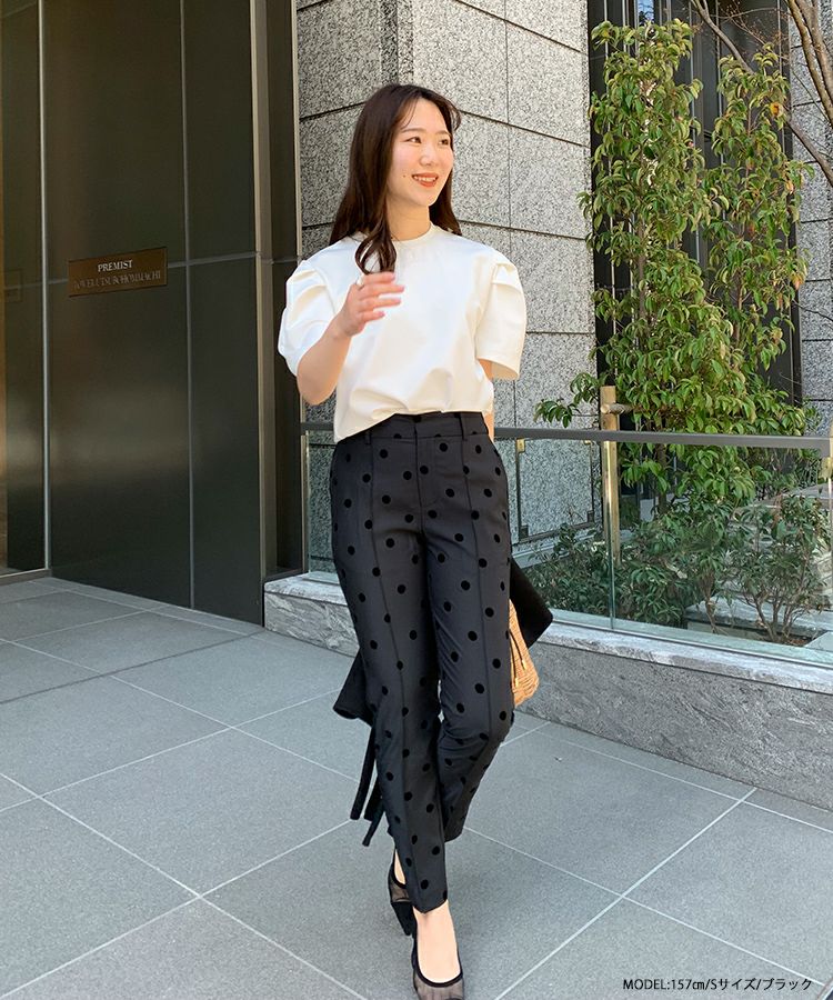 ZOZO限定商品】フロッキードットパンツ【メール便】 | Fit more 