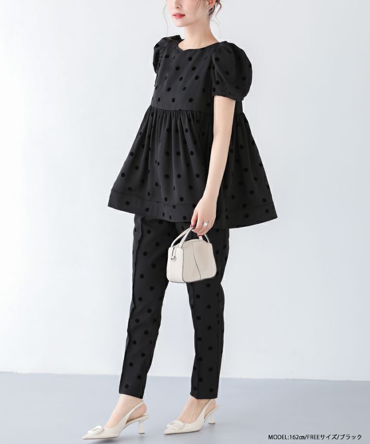 ZOZO限定商品】ハートネックフロッキードットトップス【宅配便】 | Fit  