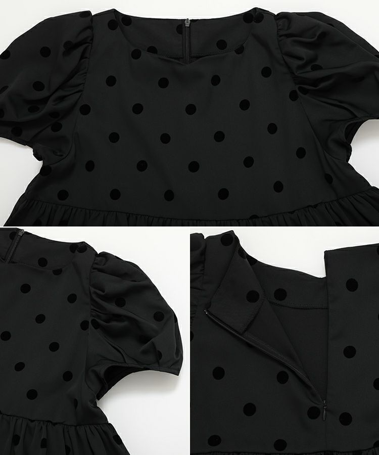 ZOZO限定商品】ハートネックフロッキードットトップス【宅配便】 | Fit  