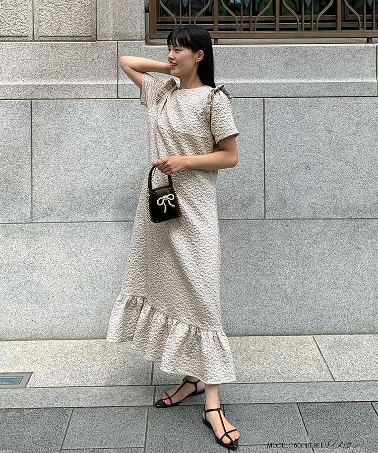 ZOZO限定商品】フラワージャガードロングワンピース【宅配便 ZOZO限定商品】フラワージャガードロングワンピース【宅配便