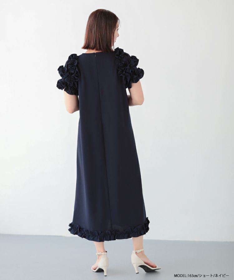 ショルダーフリルロングワンピース【宅配便】 | Fit more
