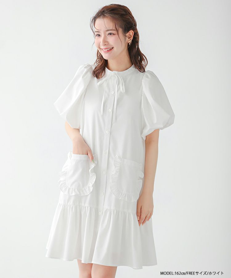 サマードレス ワンピース ボリューム袖 フリル 肌透け 韓国 floral print tulle dress – BUNNY APARTMENT