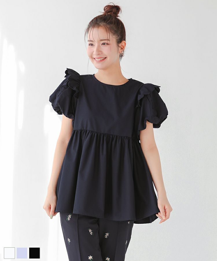 フロッキードットティアードワンピース 【宅配便】 | Fit more