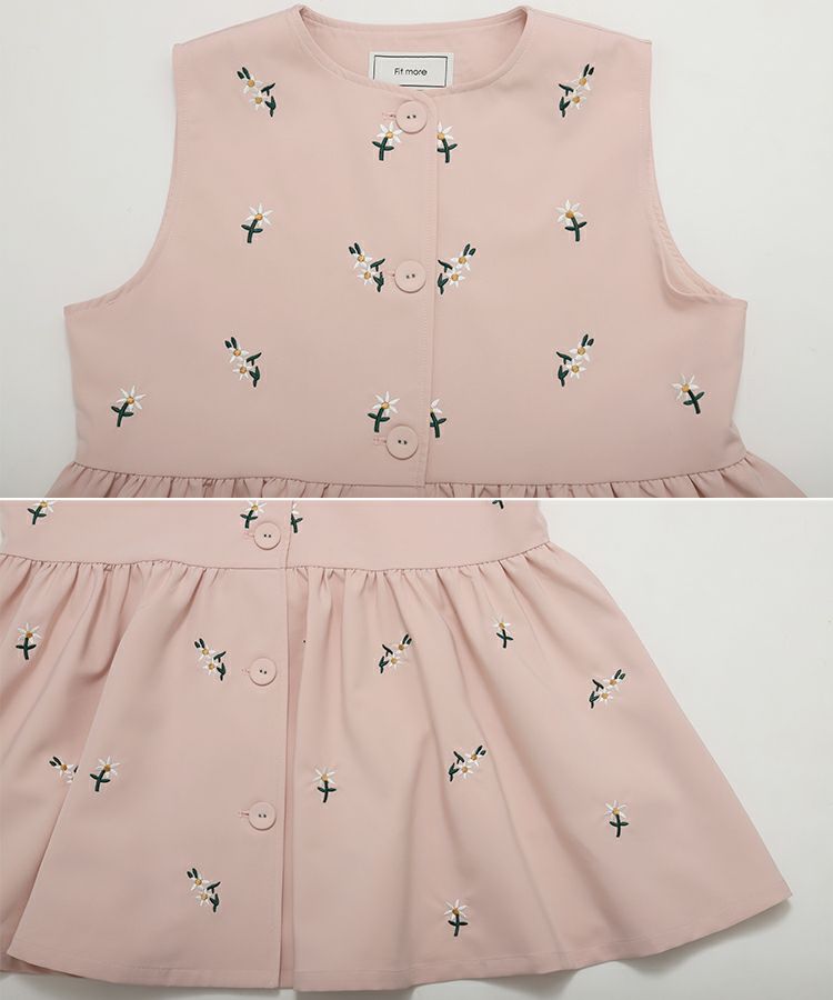 デイジー刺繍ジレ【宅配便】 | Fit more
