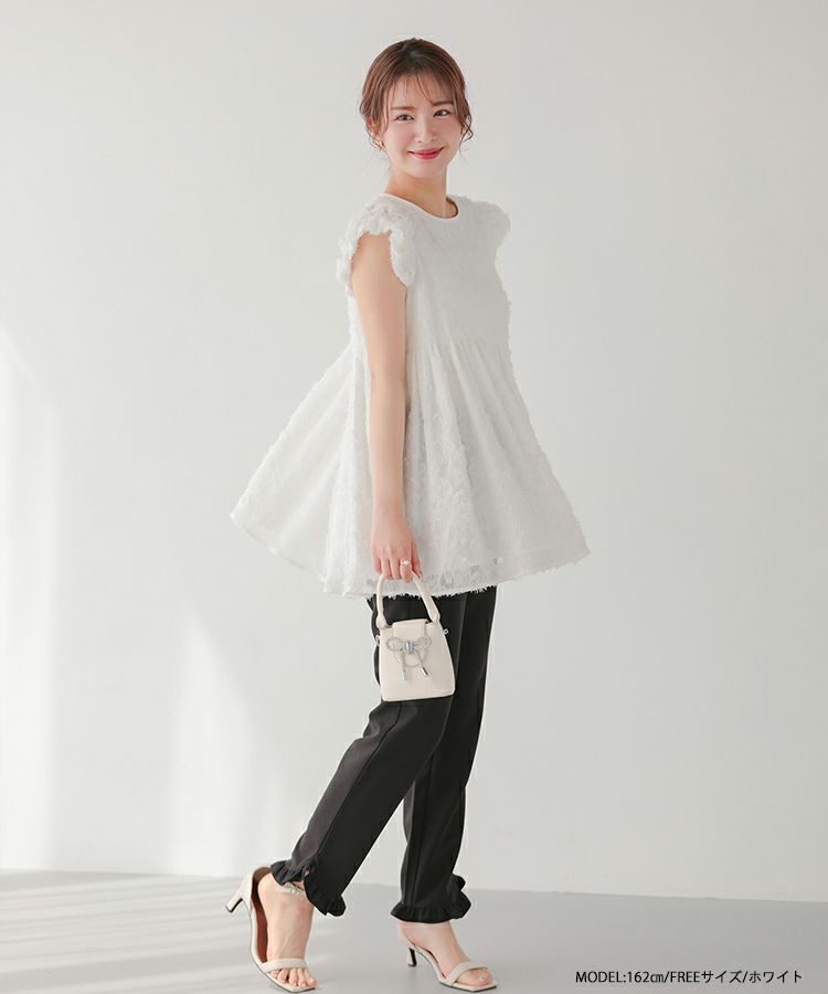 シフォンペプラムトップス【宅配便】 | Fit more