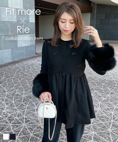 RIEコラボ！リボンペプラムジレ【宅配便】 | Fit more