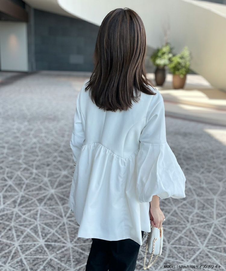 RIEコラボ！リボンペプラムジレ【宅配便】 | Fit more
