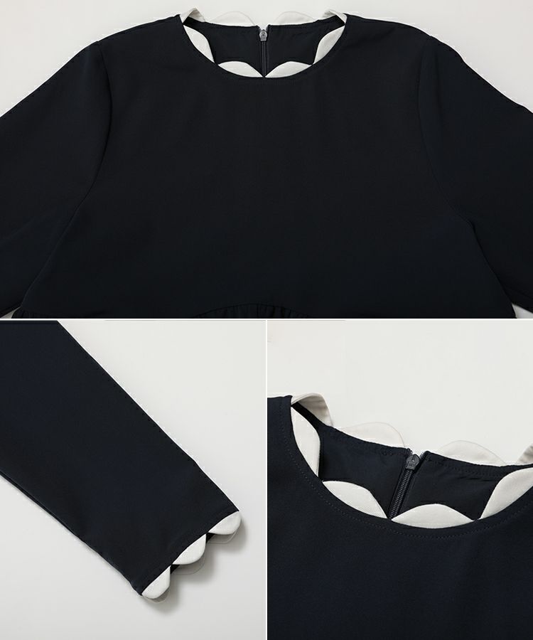 スカラップネックペプラムトップス【宅配便】 | Fit more