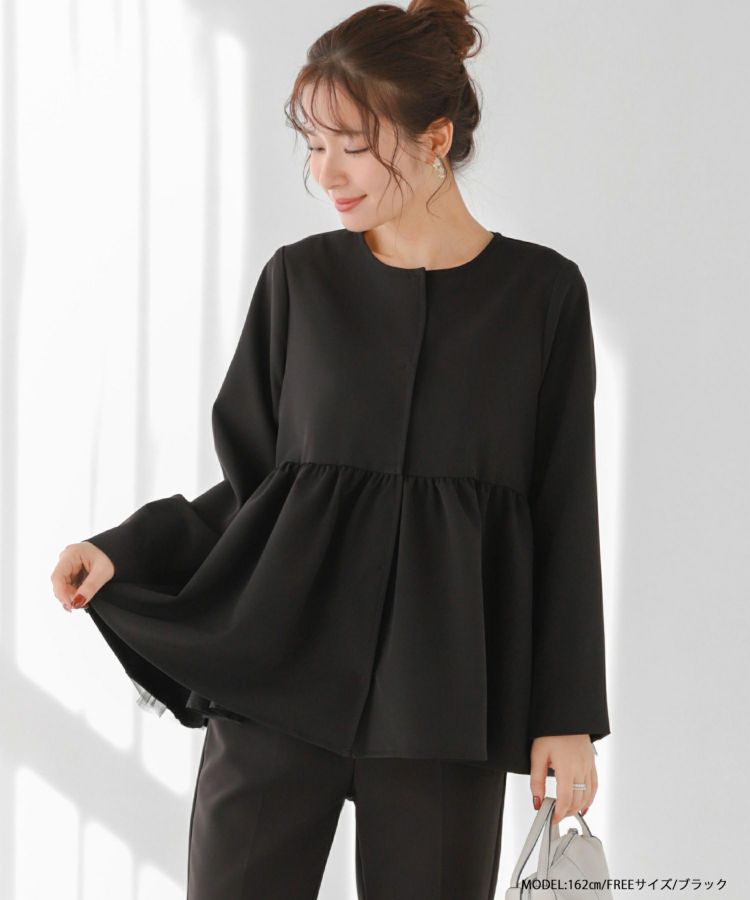 爆買いしたい バックチュールフリルジャケット【宅配便】 more Fit | ジャケット・アウター