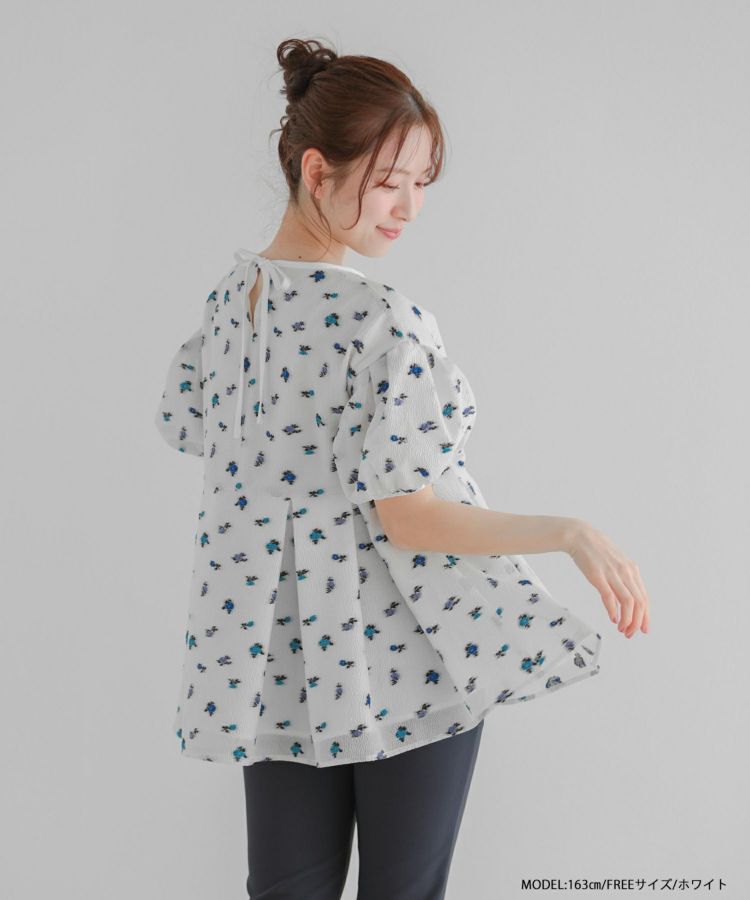 シアージャガード花柄パイピングトップス【宅配便】 | Fit more
