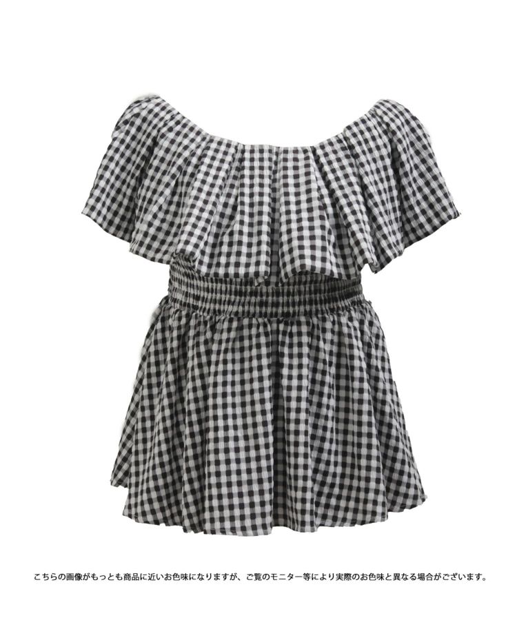 本日22時まで【新品未使用タグ付】オフショルダーギンガムぺプラムトップス TITTY＆CO. ブラウス シャツ ギンガムチェックオフショルダー