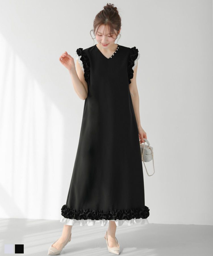 ZOZOTOWN限定】2段フリルバックリボンプルオーバーハーフ