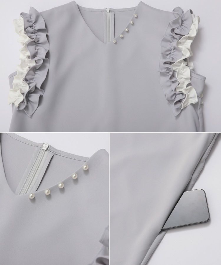 fitmore ホイップフリルスリーブワンピース M ブラック 新品 Fit more ワンピース ホイップフリルスリーブワンピース