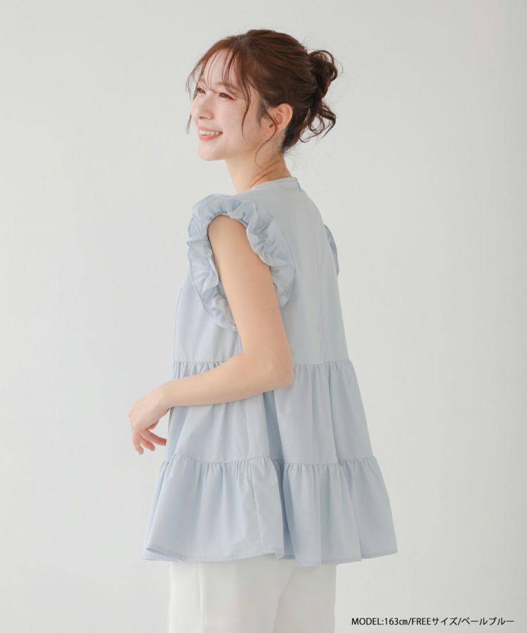 【美品】 Fitmore フリル　ティアード トップス セール】ショルダーフリルティアードトップス（その他トップス