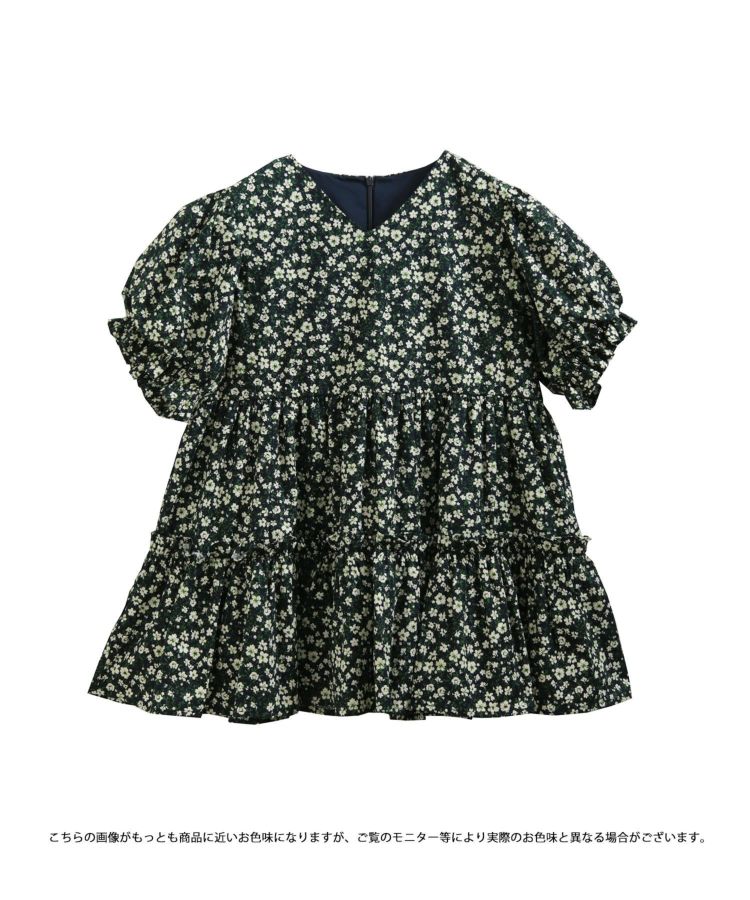 新品未使用タグ付きfitmore小花柄Vネックティアードトップス完売商品 セール】小花柄パフスリーブVネックティアードトップス（その他