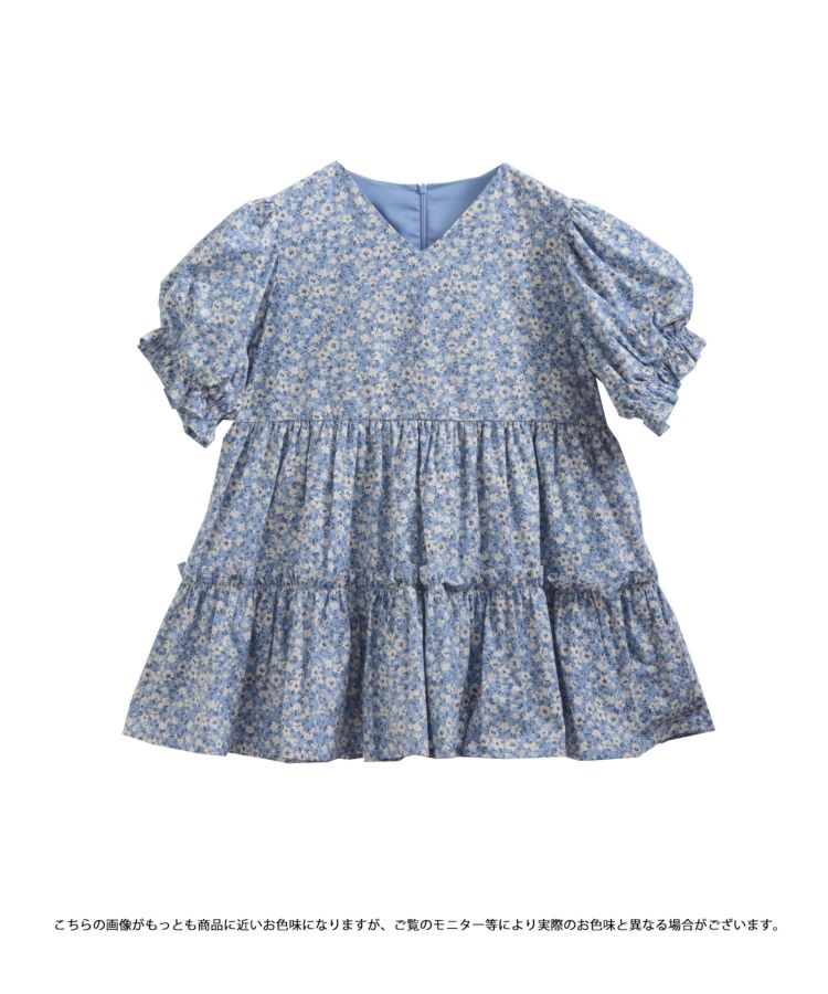 HAPPYSET対象商品】【B会場】小花柄パフスリーブVネック