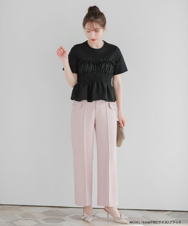 完売品 新品 fitmore シャーリングビスチェTシャツ シャーリングビスチェTシャツ【宅配便】 | Fit more