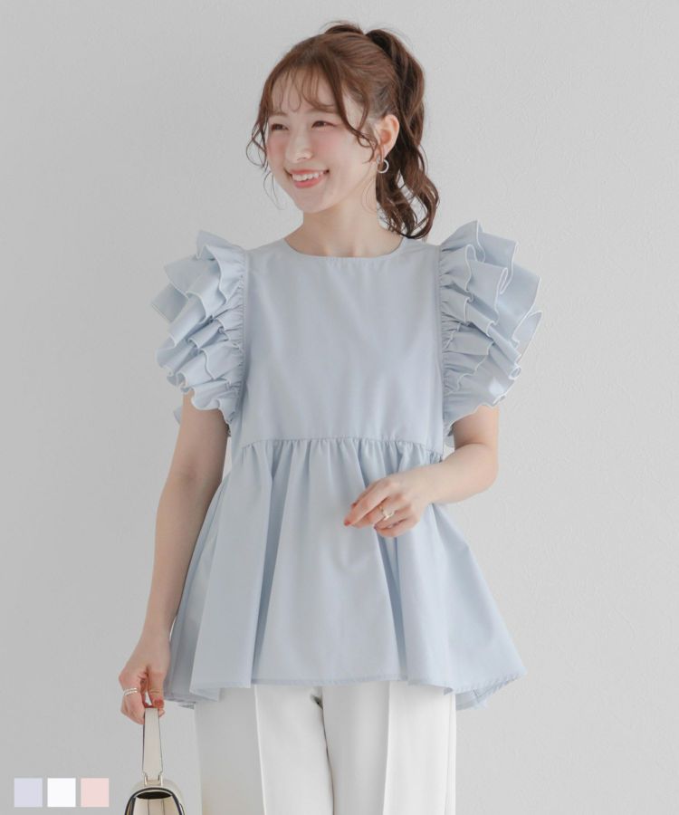fitmore saayaコラボ！ジャガードティアードトップス ネックスカラップジャガードトップス【宅配便】 | Fit more