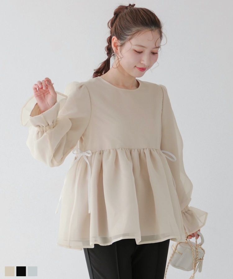 ZOZO限定商品】レース襟ペプラムスウェット【宅配便】 | Fit more