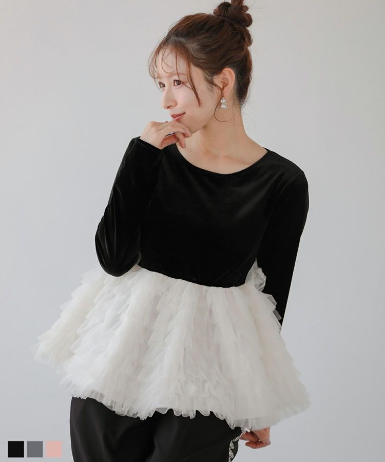 グレンチェックティアードブラウス【宅配便】 | Fit more