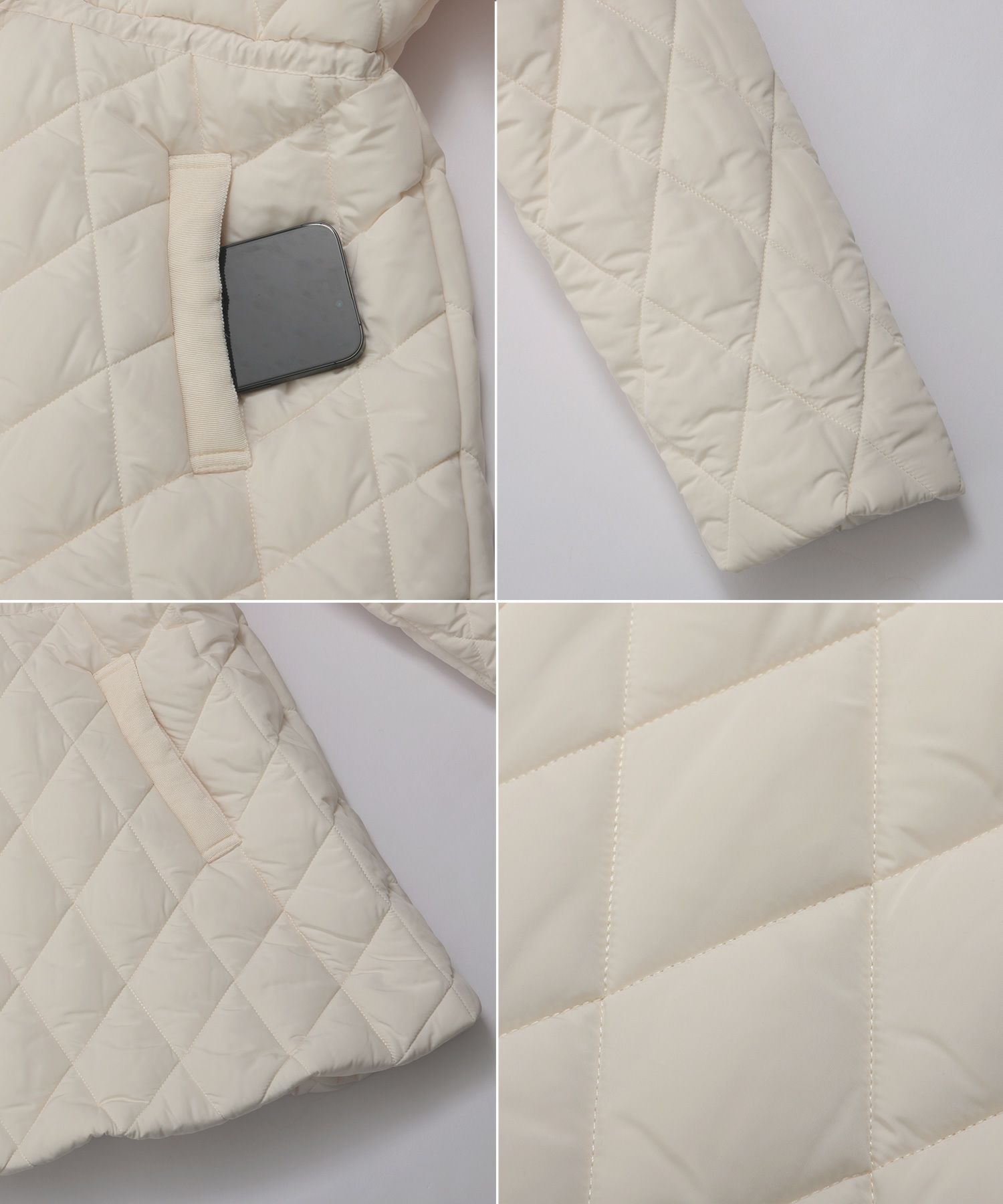 ファー襟キルティングコート【在庫調整分 12/18 12:30-】【宅配便